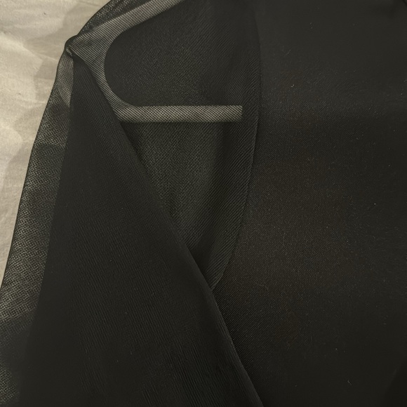 Tie Front, Sheer Sleeve Crop top - Picture 2 of 2